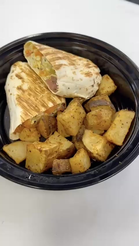 Power Breakfast Burrito w/roasted potatoes